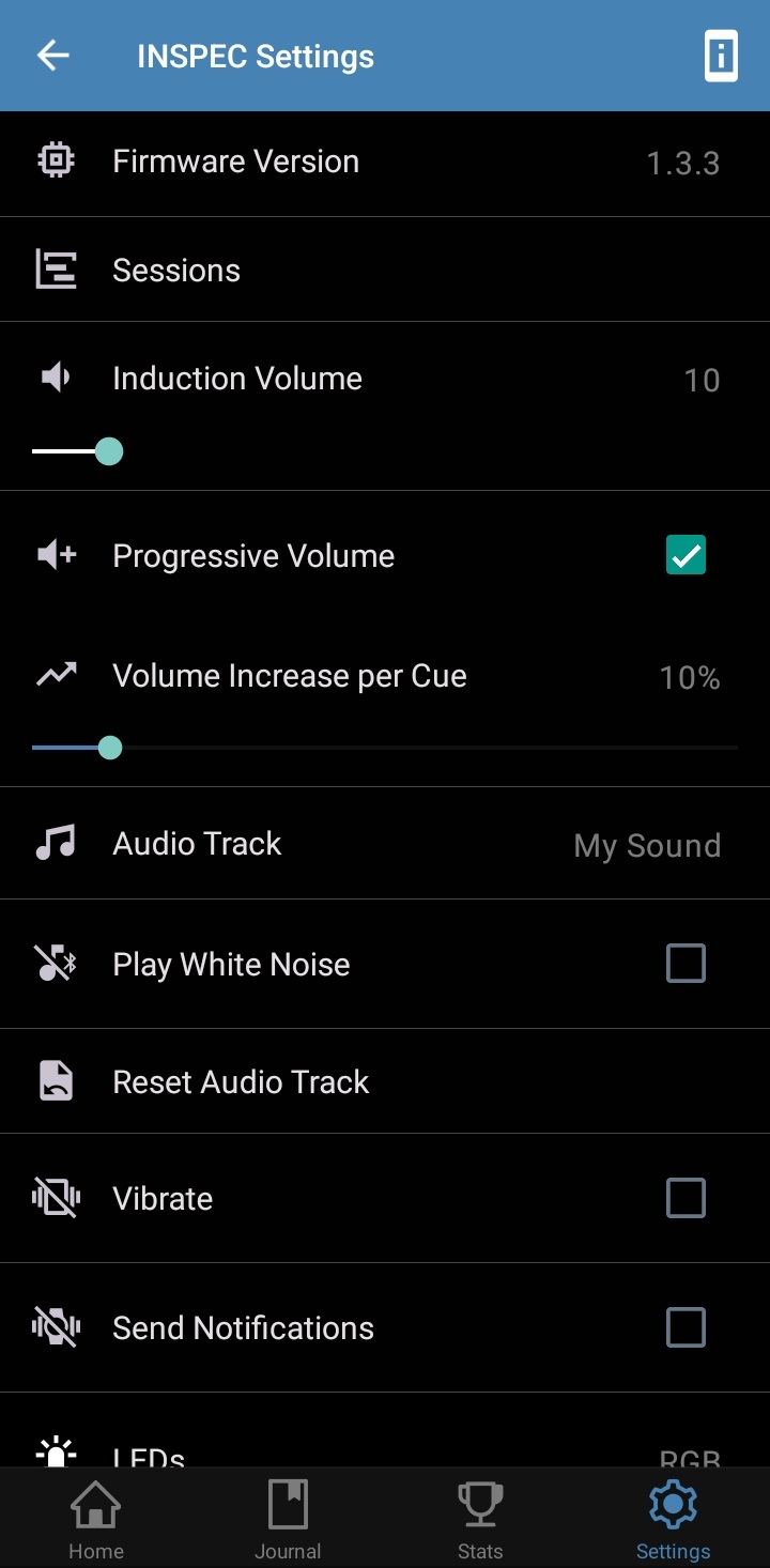 INSPEC Lucid Dreaming Device Progressive Audio Cues